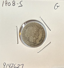 1908 S Barber Dime G. Great Coin.  picture