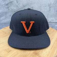 Virginia Cavaliers Vtg Edward Scissorhands Hat Cap Snap Back Mens Large Blue picture