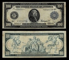 1914 U.S $100 Federal Reserve Note ~ATLANTA ~ VERY FINE picture