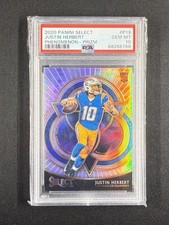 2020 Panini Select Justin Herbert RC Phenomenon Silver Prizm P19 PSA 10 Cert picture