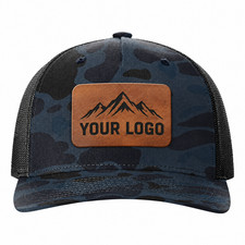 Custom Richardson 112PFP Camo Trucker Hat Personalized Laser Engraved Patch picture