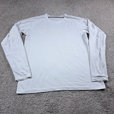 Lululemon Shirt Mens Large White Metal Vent Tech Gym Stretch Training Train Run picture