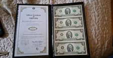 2013 FRN $2 Bill Uncut Sheet of 4 COA WORLD RESERVE MONETARY EXCHANGE PORTFOLIO  picture