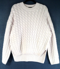 NEW Theory Karenia Cable Knit Wool-blend Sweater – Dried Petal Size M #S7888 picture