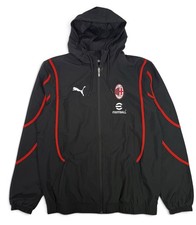 PUMA AC Milan Soccer $100 Pre-match Woven Jacket BLACK 777716 04 Men's MEDIUM M picture