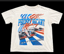 PacSun Men's White Vintage 90s Racing Race Car Graphic Crew Neck Tee M picture