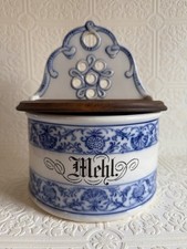 Villeroy & Boch Antique Dresden Blue Flow onion shell Wood wall cellar German  picture