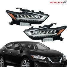 For Nissan Maxima 2019-2021 LED Headlights Assy Pair Chrome Housing OE Headlamp picture