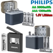 4/8x 3600mWh 1300mWh Rechargeable Lithium 1.5V AA AAA Batteries with Charger Box picture