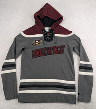 Champion Norwich University Hockey Lace Up Hoodie Adult Size S Pullover picture