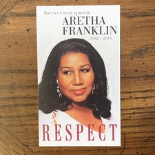 Aretha Franklin Memorial Tribute Card From Funeral in Detroit RESPECT Swanson picture