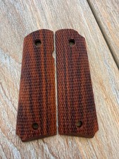 1911 Exotic Cocobolo Wood Grips Government Full Size Colt - Checkered picture