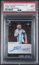 PANINI DONRUSS ROAD TO FIFA WORLD CUP '26 SIGNATURE SERIES LIONEL MESSI PSA 9 picture