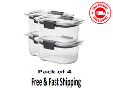 Rubbermaid Brilliance 1.3 Cup Stain-Proof Food Storage Container, Pack of 4 picture