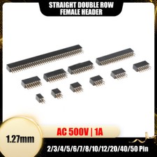 Straight Double Row Female Header 1.27mm Pitch 2/3/4/5/6/7/8-50 Pin Connector picture