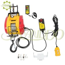 2-in-1 Portable Electric Hoist Winch 1100LBS Wired / Wireless Remote Control picture