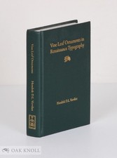 Hendrik D L Vervliet / VINE LEAF ORNAMENTS IN RENAISSANCE TYPOGRAPHY A SURVEY picture