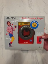 Vintage My First Sony Walkman WM-F3030 Cassette Player AM-FM Radio *Read* Box picture