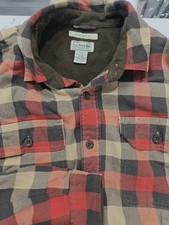 L.L. Bean Fleece Lined Flannel Shirt Mens XL Traditional Fit Plaid Fall picture