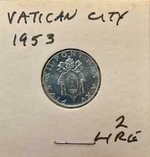 1953 Vatican City 2 Lire , uncirculated, combined shipping picture