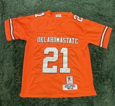 Barry Sanders Oklahoma State Cowboys #21 Gridiron Greats Vintage Football Jersey picture