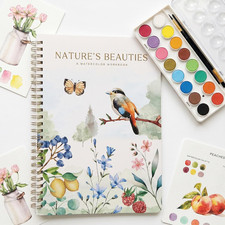 Beautiful Watercolor Paper Workbook Set for Beginners with Paint Included | Rela picture