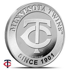 1 oz MLB Minnesota Twins Silver Round (BU) picture