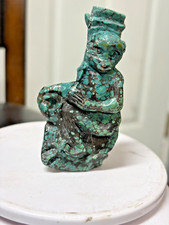 Vintage Carved Chinese Hubei Turquoise Monkey Figure 3″ Tall 64g picture