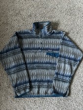 Patagonia Synchilla Men’s Small Snap T Fleece Pullover Laughing Waters AOP Aztec picture