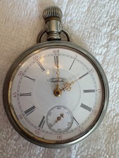 American Waltham pocket watch, original porcelain/enamel dial with Roman numbers picture