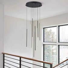 EDISLIVE Neculina 8-Light 70-Watt LED Minimalistic Black Kitchen Chandelier picture