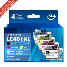 4pk LC401XL LC401 Ink Cartridges for Brother MFC-J1010DW MFC-J1012DW MFC-J1170DW picture