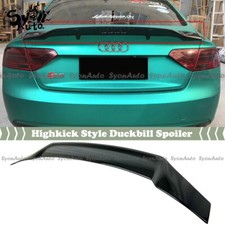 FITS 2009-2017 AUDI B8 A5 & S5 GLOSS BLACK HIGHKICK DUCKBILL REAR TRUNK SPOILER picture