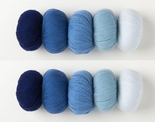 Knit Picks Palette Bright Blues Value Pack 10 Balls Wool Fingering Yarn picture