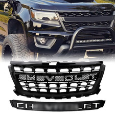 Front Grille For 2015-2020 Chevy Chevrolet Colorado Grill Matte Black W/Letter picture