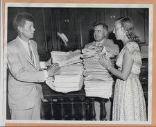 1952 Original Type 1 John F Kennedy filing petitions Senate v Henry Cabot Lodge picture