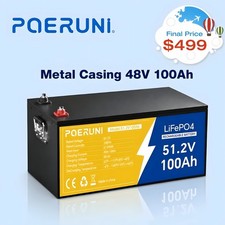 48V 100Ah LiFePO4 Lithium Battery Built-in BMS with LCD Monitor For Golf Carts picture