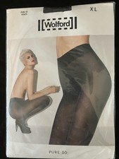 Wonderful Wolford PURE 50 Tights RAVEN Dark Gray XL picture
