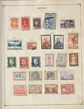 Greece Collection 1930 -1959 14 pages mostly used stamps Unsorted / Uncatalogued picture