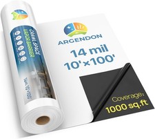 Argendon 14 Mil Vapor Barrier for Crawl Space 10'x 100'Plastic Sheeting Covering picture