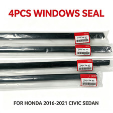 For 16-21 Honda Civic Sedan OEM 4pcs Weatherstrip Window Moulding Trim Seal Belt picture