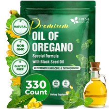 FreshDrinkUS, Premium Oregano Black Seed Oil Softgels, 330 Count, Herbal picture