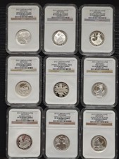 COMPLETE NGC PF70 9 coin 2012 Britannia 25th Anniversary Silver Portrait Set picture