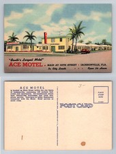 Jacksonville, FL-Florida, Ace Motel Main 30th Street Vintage Postcard picture