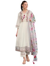 The Women's Red Lion Enterprise Anarkali Suit Alia cut kurti pant Dupatta 3pc L picture