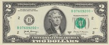 USA 2017 A UNCIRCULATED TWO DOLLAR STAR NOTE picture