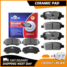 Front & Rear Ceramic Brake Pad For 2014 2015 2016 2017 2018 2019 Nissan Rogue picture