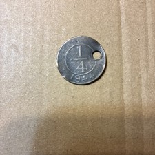 1844 Dominican Republic 1/4 Real Bronze Coin KM1 First Republic picture