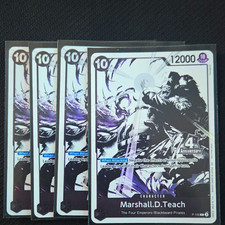 Bandai One Piece CCG Marshall D. Teach 4th Anniv P-100 EN Lot (4) picture