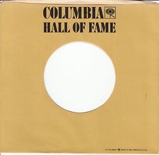 Company Sleeve 45 Columbia - Light Gold “Hall Of Fame” With Black Writing picture